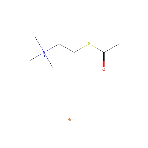 2-acetylsulfanylethyl(trimethyl)azanium;bromide (CAS: 25025-59-6) - Chemical Structure and Molecular Formula 