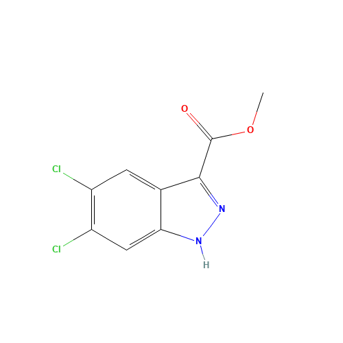 methyl 5,6-dichloro-1H-indazole-3-carboxylate (CAS: 885278-48-8) - Chemical Structure and Molecular Formula 