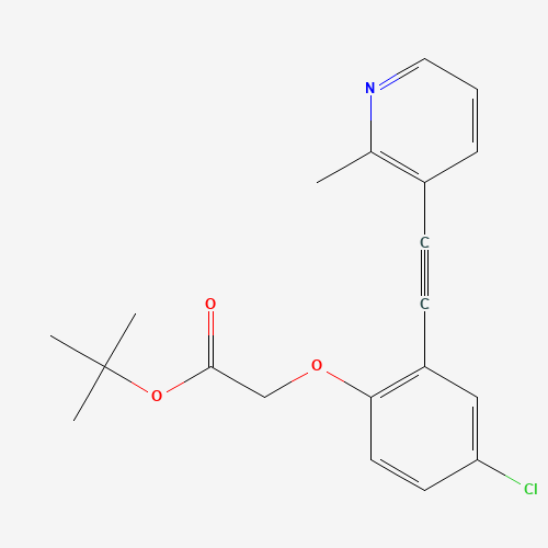tert-butyl 2-[4-chloro-2-[2-(2-methylpyridin-3-yl)ethynyl]phenoxy]acetate (CAS: 1240286-92-3) - Related Chemical Product