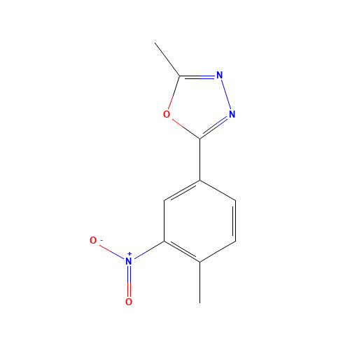 2-methyl-5-(4-methyl-3-nitrophenyl)-1,3,4-oxadiazole (CAS: 796070-74-1) - Related Chemical Product