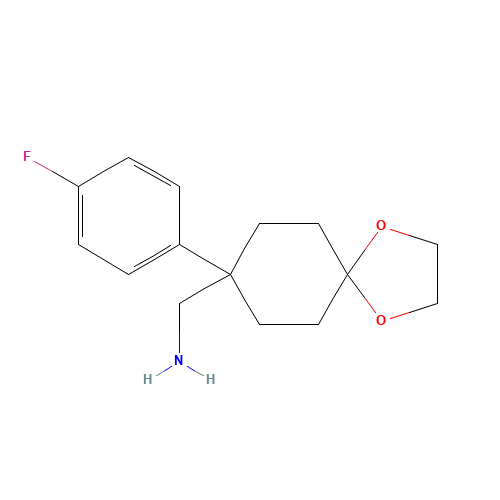 [8-(4-fluorophenyl)-1,4-dioxaspiro[4.5]decan-8-yl]methanamine (CAS: 887979-07-9) - Related Chemical Product