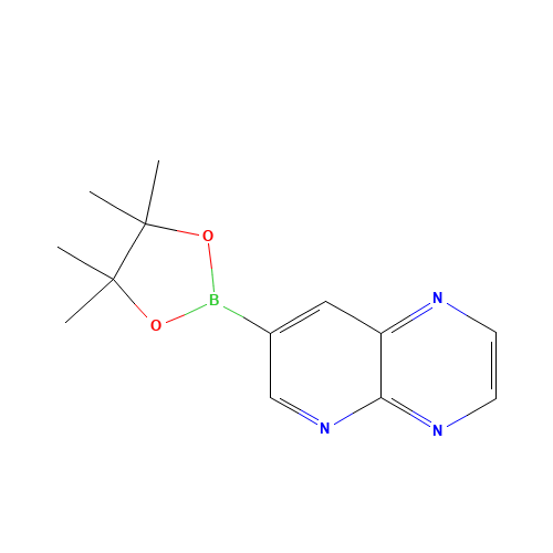 7-(4,4,5,5-tetramethyl-1,3,2-dioxaborolan-2-yl)pyrido[2,3-b]pyrazine (CAS: 1210047-44-1) - Chemical Structure and Molecular Formula 
