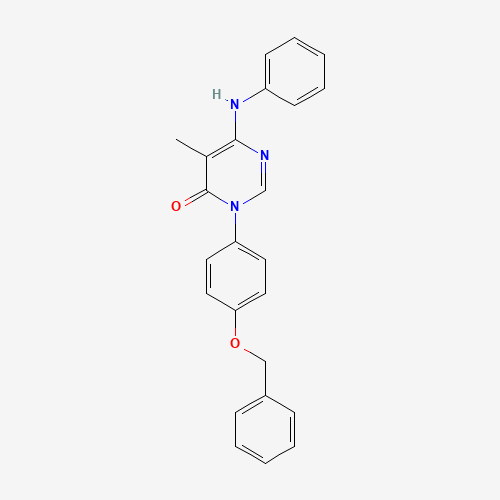 6-anilino-5-methyl-3-(4-phenylmethoxyphenyl)pyrimidin-4-one (CAS: 960299-08-5) - Related Chemical Product
