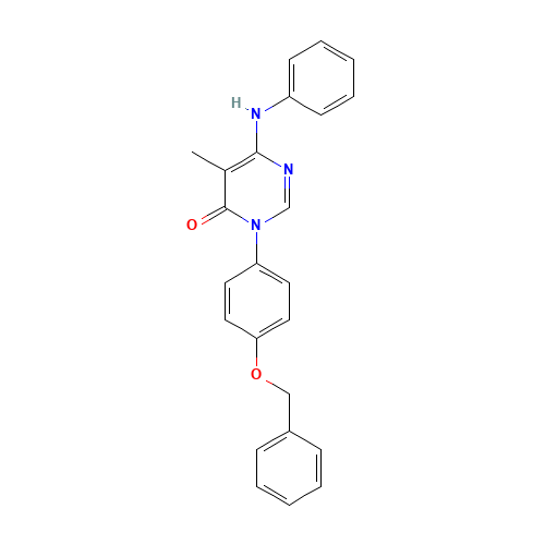 6-anilino-5-methyl-3-(4-phenylmethoxyphenyl)pyrimidin-4-one (CAS: 960299-08-5) - Related Chemical Product