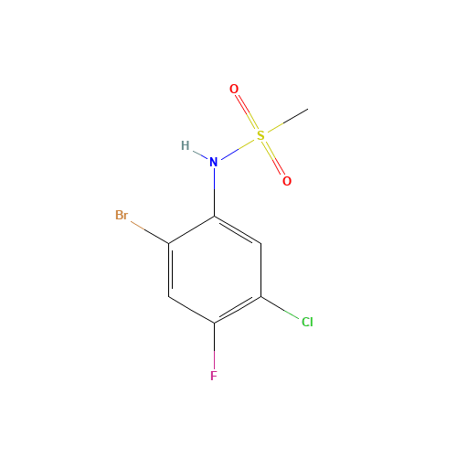 N-(2-bromo-5-chloro-4-fluorophenyl)methanesulfonamide (CAS: 685536-25-8) - Chemical Structure and Molecular Formula 
