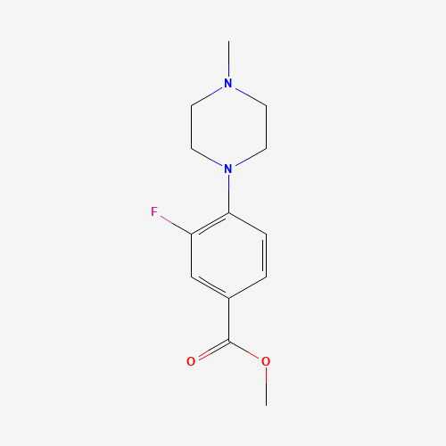methyl 3-fluoro-4-(4-methylpiperazin-1-yl)benzoate (CAS: 948018-58-4) - Chemical Structure and Molecular Formula 