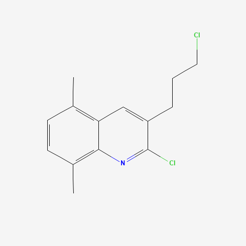 2-chloro-3-(3-chloropropyl)-5,8-dimethylquinoline (CAS: 948294-59-5) - Chemical Structure and Molecular Formula 