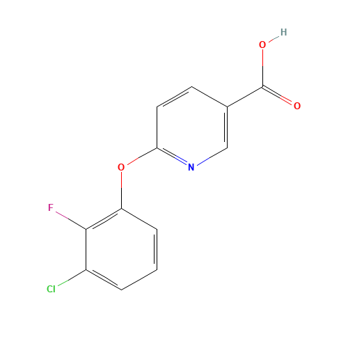 6-(3-chloro-2-fluorophenoxy)pyridine-3-carboxylic acid (CAS: 1245643-50-8) - Related Chemical Product