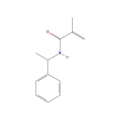 2-methyl-N-(1-phenylethyl)prop-2-enamide (CAS: 64096-95-3) - Chemical Structure and Molecular Formula 