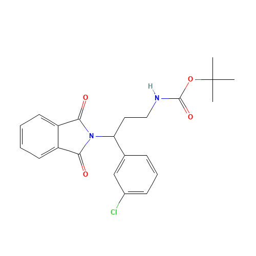 tert-butyl N-[3-(3-chlorophenyl)-3-(1,3-dioxoisoindol-2-yl)propyl]carbamate (CAS: 1386398-76-0) - Related Chemical Product