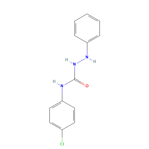 1-anilino-3-(4-chlorophenyl)urea (CAS: 28718-33-4) - Chemical Structure and Molecular Formula 