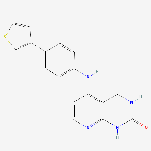 5-(4-thiophen-3-ylanilino)-3,4-dihydro-1H-pyrido[2,3-d]pyrimidin-2-one (CAS: 1265636-63-2) - Related Chemical Product