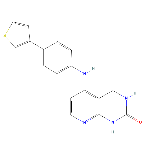 5-(4-thiophen-3-ylanilino)-3,4-dihydro-1H-pyrido[2,3-d]pyrimidin-2-one (CAS: 1265636-63-2) - Related Chemical Product