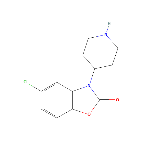 5-chloro-3-piperidin-4-yl-1,3-benzoxazol-2-one (CAS: 173842-56-3) - Chemical Structure and Molecular Formula 