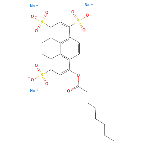 trisodium;8-octanoyloxypyrene-1,3,6-trisulfonate (CAS: 115787-84-3) - Related Chemical Product