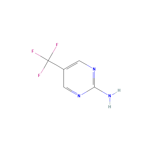 5-(trifluoromethyl)pyrimidin-2-amine (CAS: 69034-08-8) - Chemical Structure and Molecular Formula 