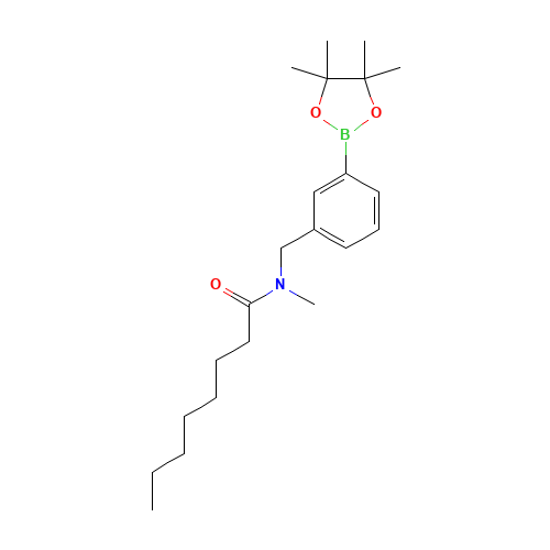N-methyl-N-[[3-(4,4,5,5-tetramethyl-1,3,2-dioxaborolan-2-yl)phenyl]methyl]octanamide (CAS: 876169-12-9) - Related Chemical Product