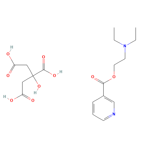 2-(diethylamino)ethyl pyridine-3-carboxylate;2-hydroxypropane-1,2,3-tricarboxylic acid (CAS: 1641-74-3) - Related Chemical Product