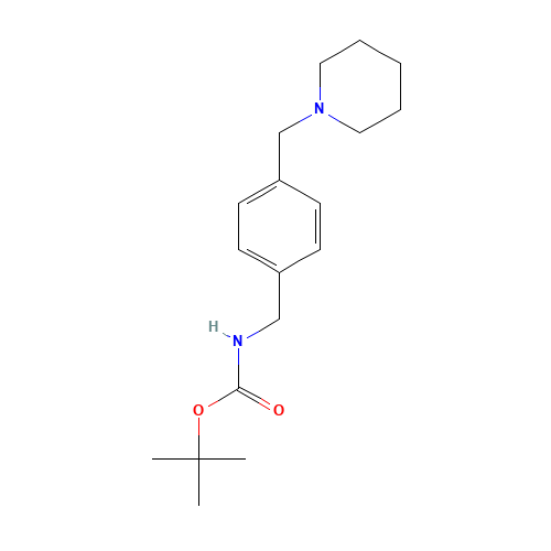 tert-butyl N-[[4-(piperidin-1-ylmethyl)phenyl]methyl]carbamate (CAS: 925456-43-5) - Related Chemical Product