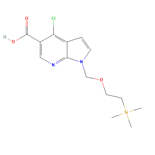 4-chloro-1-(2-trimethylsilylethoxymethyl)pyrrolo[2,3-b]pyridine-5-carboxylic acid (CAS: 1039740-71-0) - Related Chemical Product