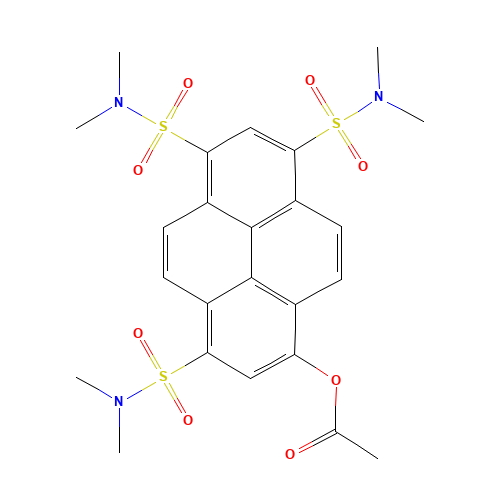 [3,6,8-tris(dimethylsulfamoyl)pyren-1-yl] acetate (CAS: 127044-62-6) - Related Chemical Product