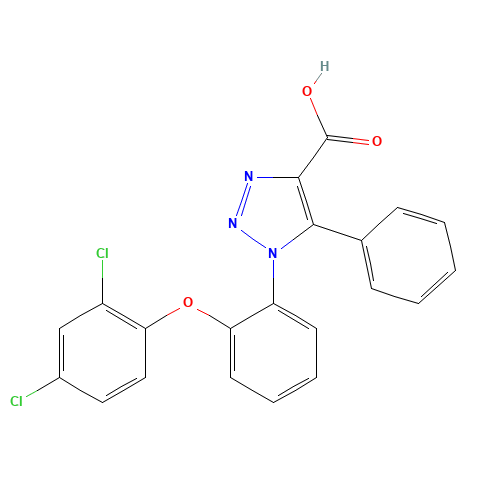 1-[2-(2,4-dichlorophenoxy)phenyl]-5-phenyltriazole-4-carboxylic acid (CAS: 664966-03-4) - Related Chemical Product