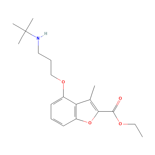ethyl 4-[3-(tert-butylamino)propoxy]-3-methyl-1-benzofuran-2-carboxylate (CAS: 279231-57-1) - Related Chemical Product