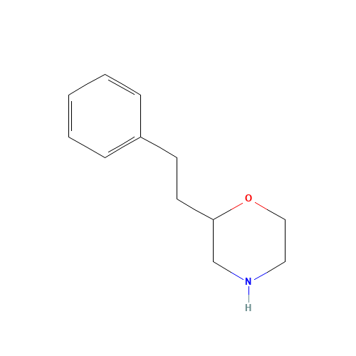 2-(2-phenylethyl)morpholine (CAS: 58039-64-8) - Chemical Structure and Molecular Formula 