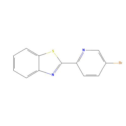 2-(5-bromopyridin-2-yl)-1,3-benzothiazole (CAS: 1365756-89-3) - Chemical Structure and Molecular Formula 