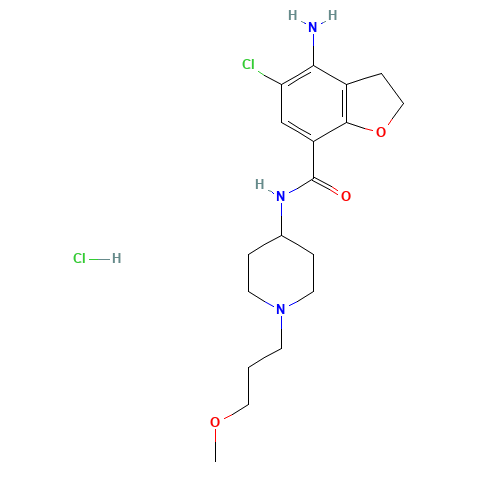 4-amino-5-chloro-N-[1-(3-methoxypropyl)piperidin-4-yl]-2,3-dihydro-1-benzofuran-7-carboxamide;hydrochloride (CAS: 179474-80-7) - Related Chemical Product