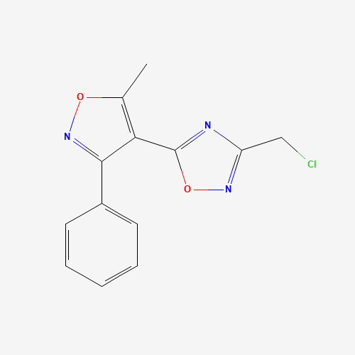 3-(chloromethyl)-5-(5-methyl-3-phenyl-1,2-oxazol-4-yl)-1,2,4-oxadiazole (CAS: 261349-42-2) - Related Chemical Product