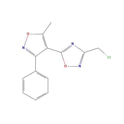 3-(chloromethyl)-5-(5-methyl-3-phenyl-1,2-oxazol-4-yl)-1,2,4-oxadiazole (CAS: 261349-42-2) - Related Chemical Product