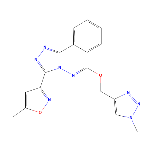 5-methyl-3-[6-[(1-methyltriazol-4-yl)methoxy]-[1,2,4]triazolo[3,4-a]phthalazin-3-yl]-1,2-oxazole (CAS: 215874-86-5) - Related Chemical Product