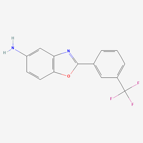 2-[3-(trifluoromethyl)phenyl]-1,3-benzoxazol-5-amine (CAS: 863771-11-3) - Chemical Structure and Molecular Formula 