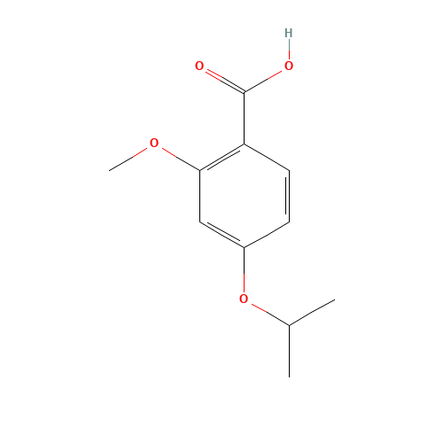 2-methoxy-4-propan-2-yloxybenzoic acid (CAS: 79128-13-5) - Chemical Structure and Molecular Formula 