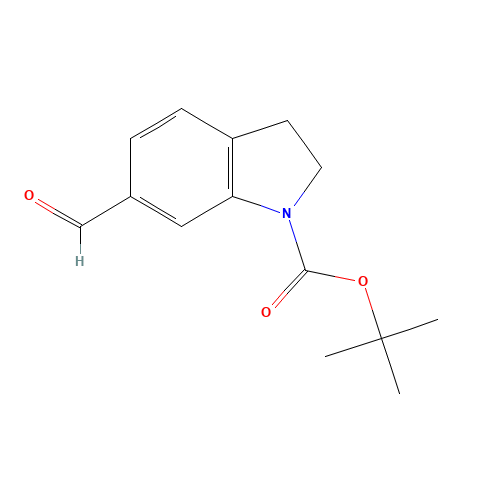 tert-butyl 6-formyl-2,3-dihydroindole-1-carboxylate (CAS: 391668-75-0) - Chemical Structure and Molecular Formula 