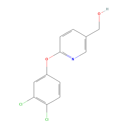 [6-(3,4-dichlorophenoxy)pyridin-3-yl]methanol (CAS: 1160430-77-2) - Chemical Structure and Molecular Formula 