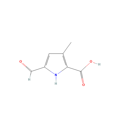 5-formyl-3-methyl-1H-pyrrole-2-carboxylic acid (CAS: 134209-74-8) - Chemical Structure and Molecular Formula 