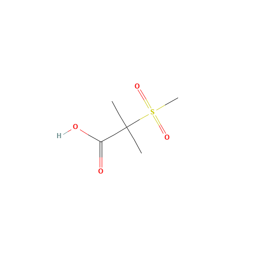 2-methyl-2-methylsulfonylpropanoic acid (CAS: 25841-43-4) - Chemical Structure and Molecular Formula 