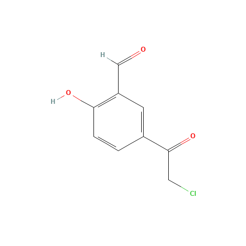 5-(2-chloroacetyl)-2-hydroxybenzaldehyde (CAS: 115787-51-4) - Chemical Structure and Molecular Formula 