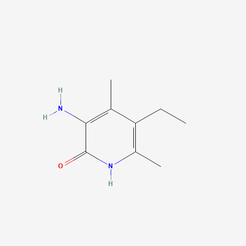 3-amino-5-ethyl-4,6-dimethyl-1H-pyridin-2-one (CAS: 139549-37-4) - Chemical Structure and Molecular Formula 