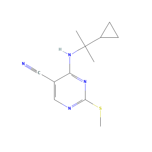 4-(2-cyclopropylpropan-2-ylamino)-2-methylsulfanylpyrimidine-5-carbonitrile (CAS: 1403864-85-6) - Related Chemical Product
