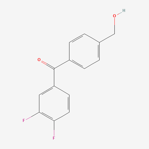 (3,4-difluorophenyl)-[4-(hydroxymethyl)phenyl]methanone (CAS: 1017598-62-7) - Chemical Structure and Molecular Formula 