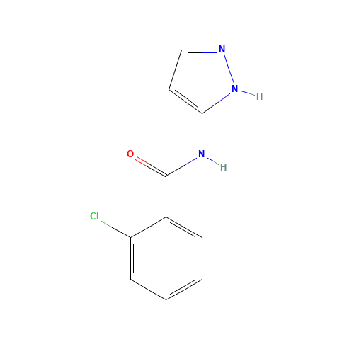 2-chloro-N-(1H-pyrazol-5-yl)benzamide (CAS: 1250009-98-3) - Chemical Structure and Molecular Formula 