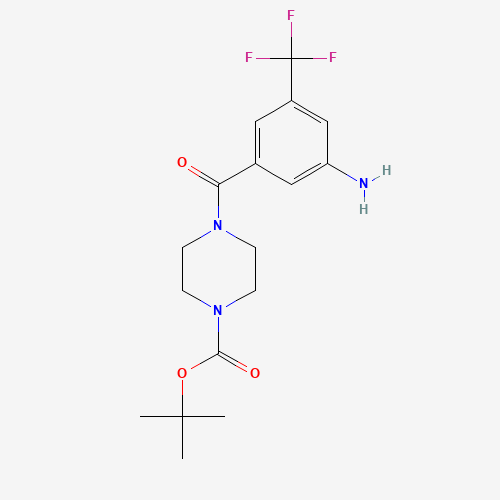 tert-butyl 4-[3-amino-5-(trifluoromethyl)benzoyl]piperazine-1-carboxylate (CAS: 442846-62-0) - Related Chemical Product