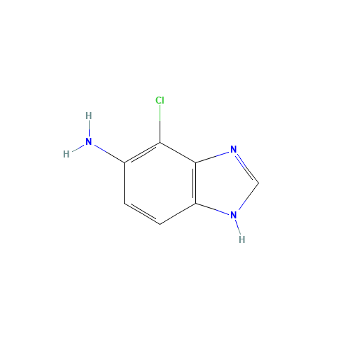 4-chloro-1H-benzimidazol-5-amine (CAS: 177843-29-7) - Chemical Structure and Molecular Formula 