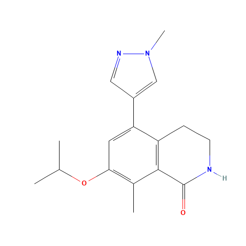 8-methyl-5-(1-methylpyrazol-4-yl)-7-propan-2-yloxy-3,4-dihydro-2H-isoquinolin-1-one (CAS: 1616289-96-3) - Related Chemical Product