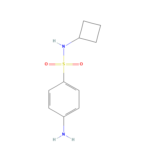 4-amino-N-cyclobutylbenzenesulfonamide (CAS: 477723-16-3) - Chemical Structure and Molecular Formula 