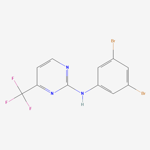 N-(3,5-dibromophenyl)-4-(trifluoromethyl)pyrimidin-2-amine (CAS: 1312535-08-2) - Chemical Structure and Molecular Formula 