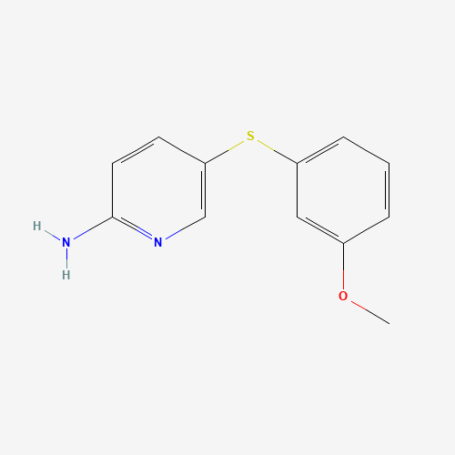 5-(3-methoxyphenyl)sulfanylpyridin-2-amine (CAS: 64064-36-4) - Chemical Structure and Molecular Formula 
